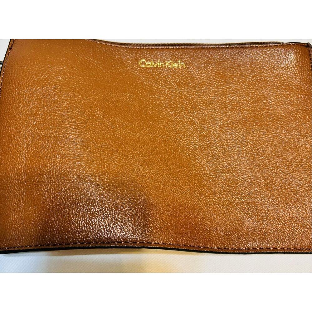 Calvin Klein Handbag/Tote Black/Brown Removable Brown Purse Business - Picture 11 of 13